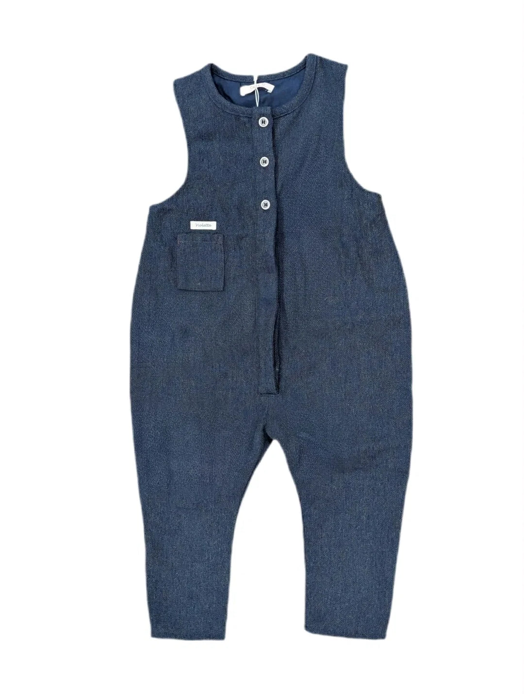 D2726BL BABY BOY ROMPER WITH POCKET