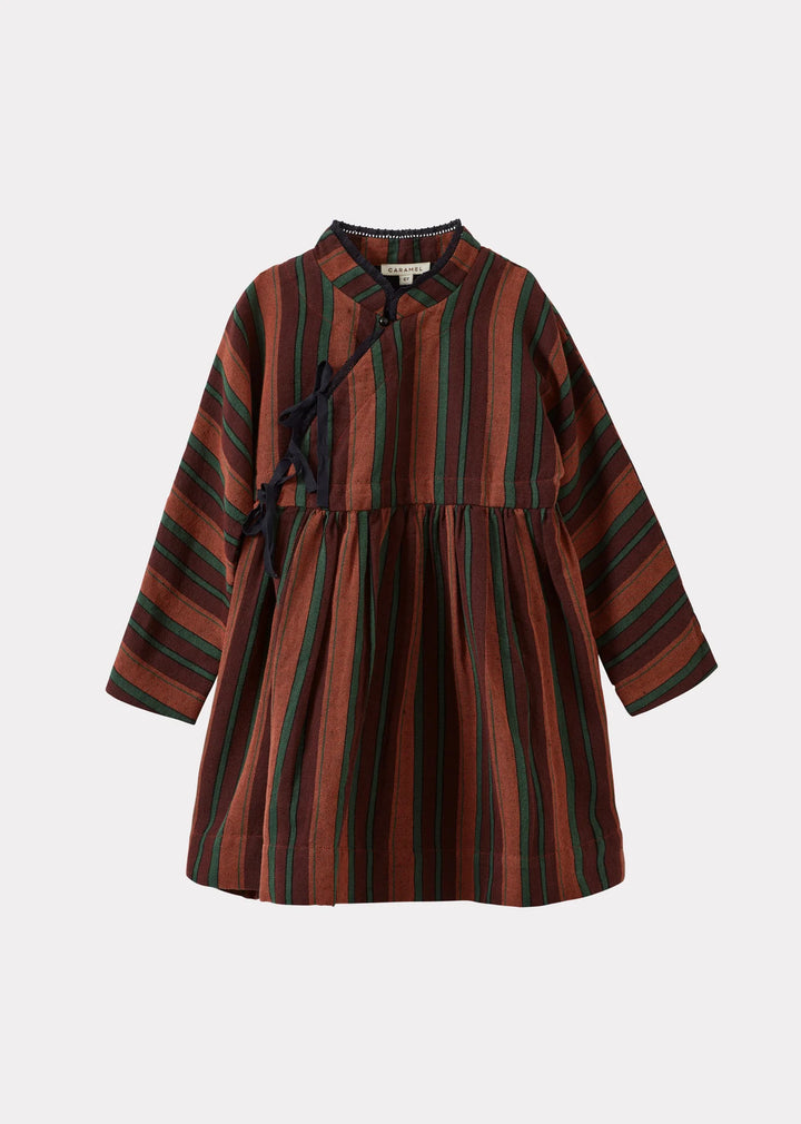 KAI DRESS-LINEN MULTI STRIPES