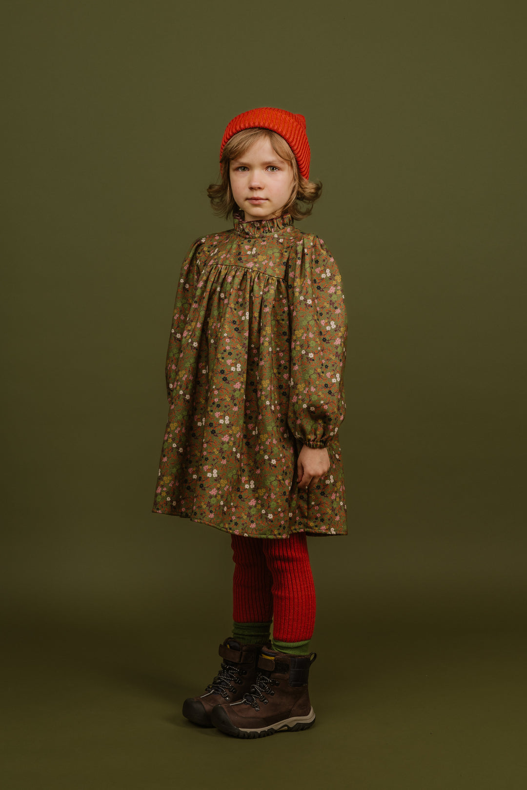 Corduroy Dress Fiorella-Green – whoopikids