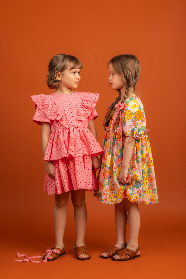 Special Edition Sadie Dress Cotton Longer Length-Pink