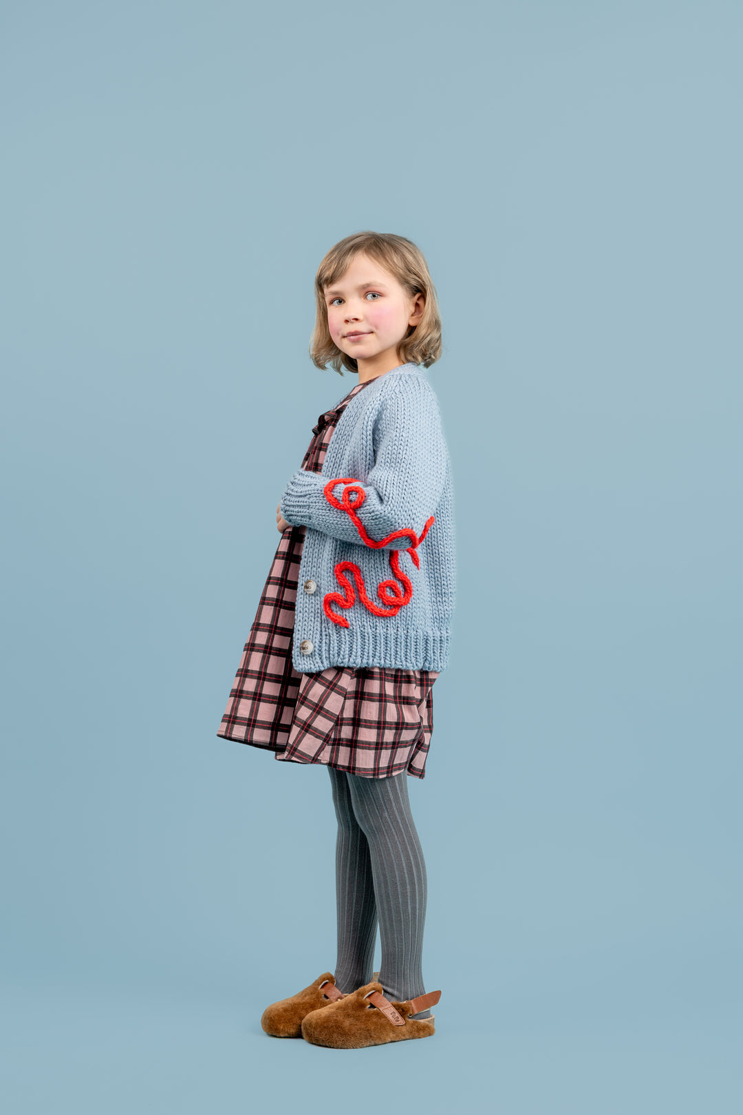 Lennox Wool Cardigan Handmade - Blue