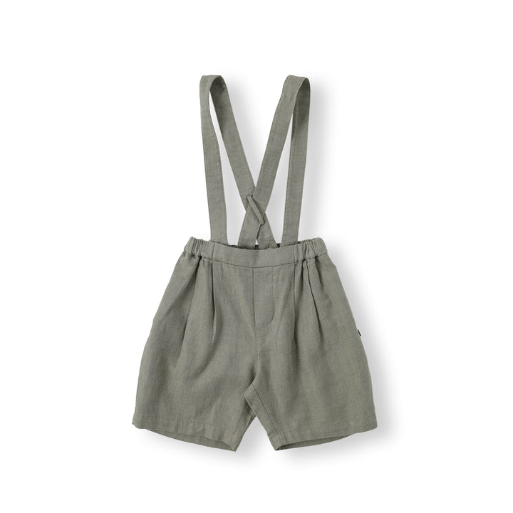 BNB26SHP04 SUSPENDER LINEN HALF PANTS - KHAKI
