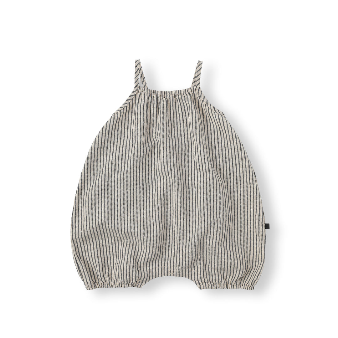 BABY-HERRING STRIPE ROMPER-natural