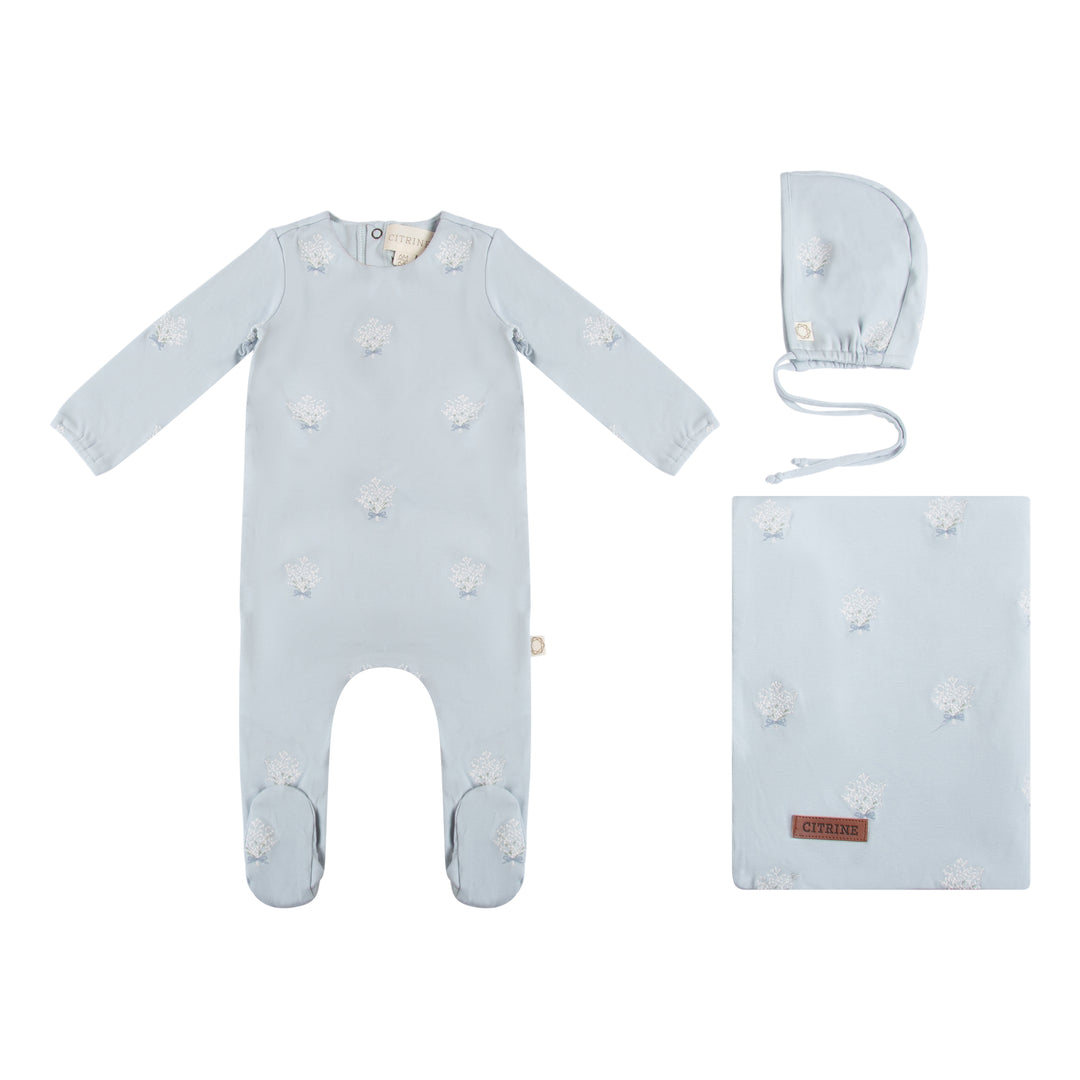 Babys Breath BLANKET Set-Cloud Blue