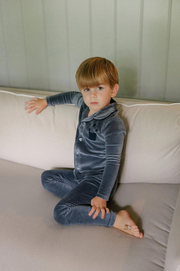 AW26-0034-PJ Stripe Collection Pajamas  - Blue