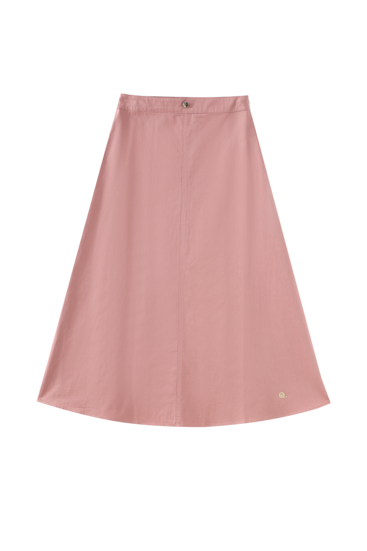 MIDI CIRCLE SKIRT-SHERBET