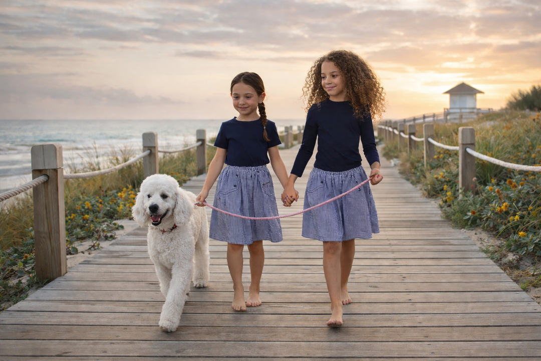 TR144 - Pinstripe - Short Sleeve Dress