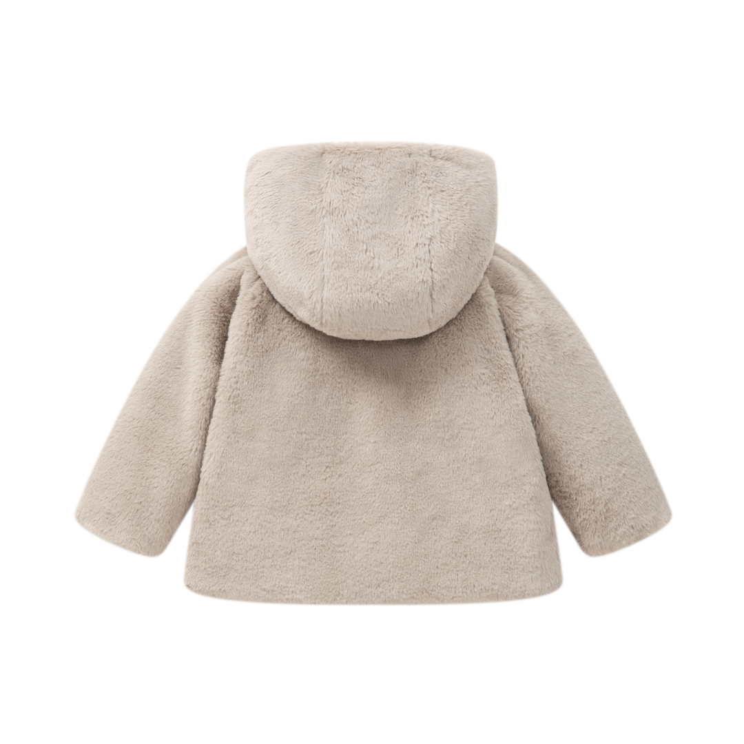 J-2540 Baby Fur Coat - Mocha