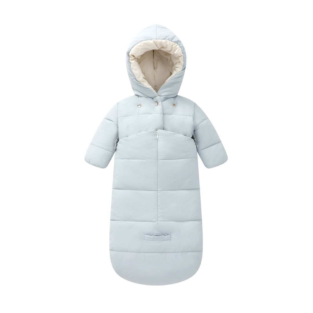 J-2544 Baby Reversible Jacket + Sack - Poder Blue/Pearl