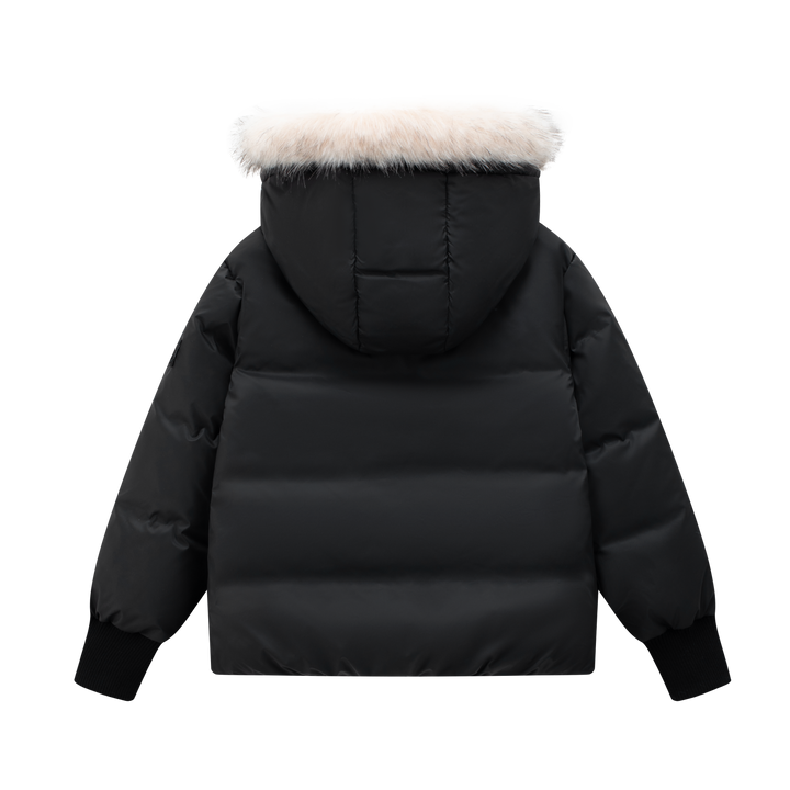 J-2546 Contrast Pocket Coat - Black/Heather Black