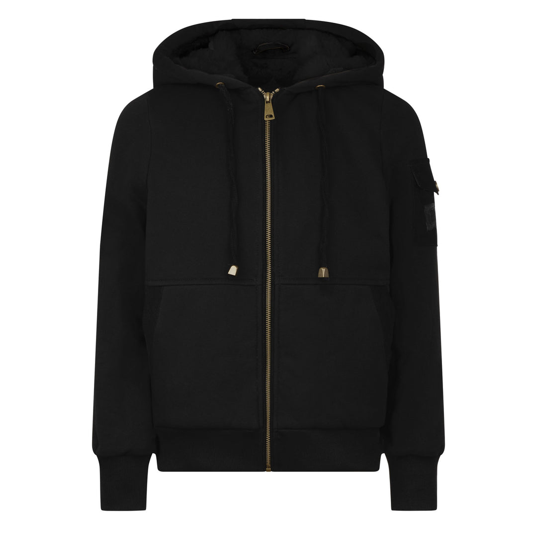 J-2550 Fur Lined Seatshirt - Black/Black
