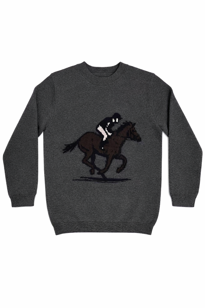 J401 Elliot Equestrian Sweater - Grey