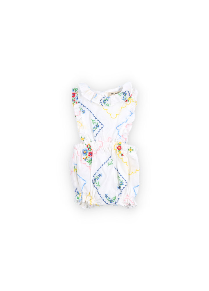 Jacinthe Baby Romper -Multicolor Embroidery