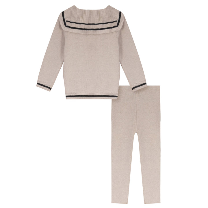 JESSE SAILOR COLLAR TRIM SET-OATMEAL