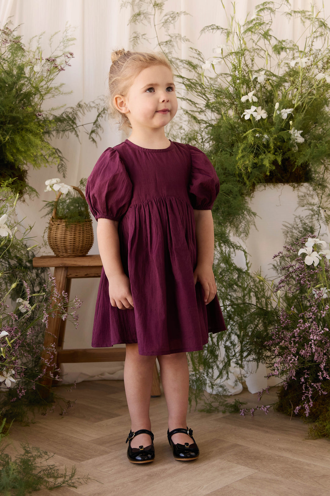 J343710607 Organic Cotton Frannie Dress - Fig