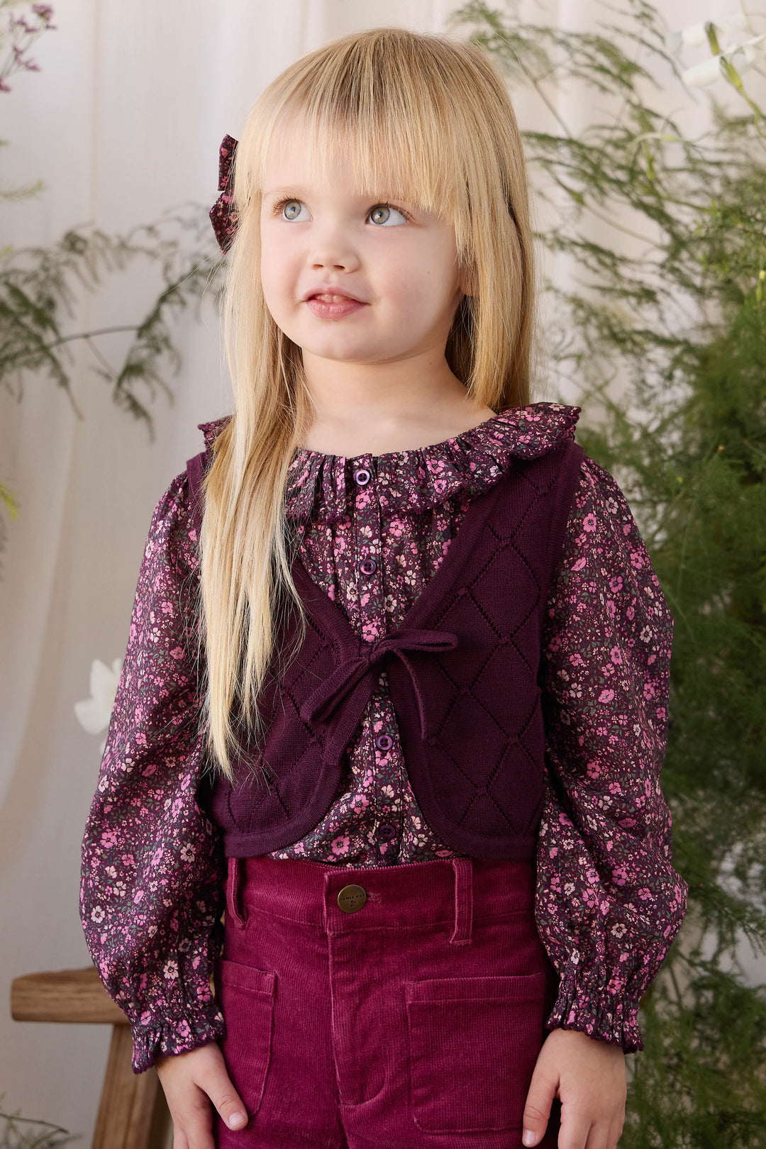 J367610607 Lilah Knitted Vest - Fig