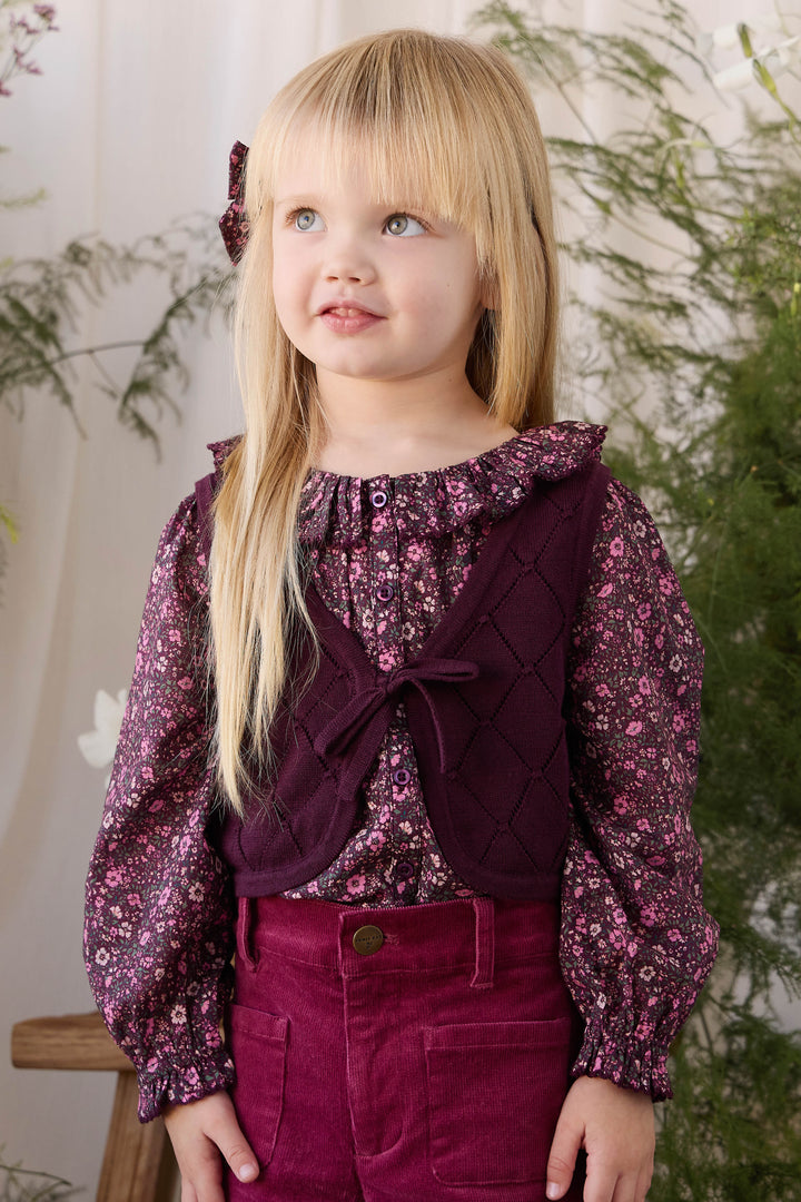 J367610607 Lilah Knitted Vest - Fig