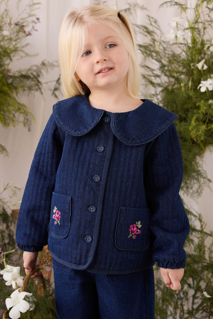 J366112128 Gracen Jacket - Deep Sea Denim Orchid Rose