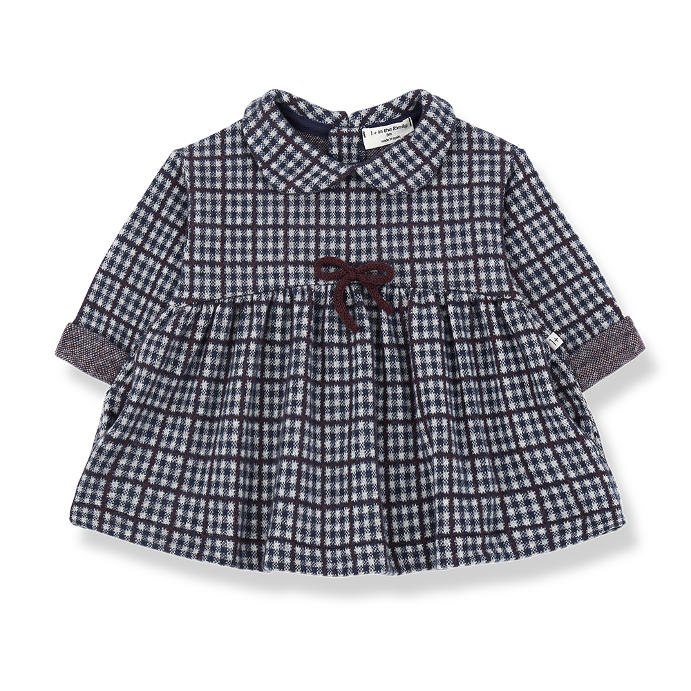 JULIA-collar dress-dark-blue
