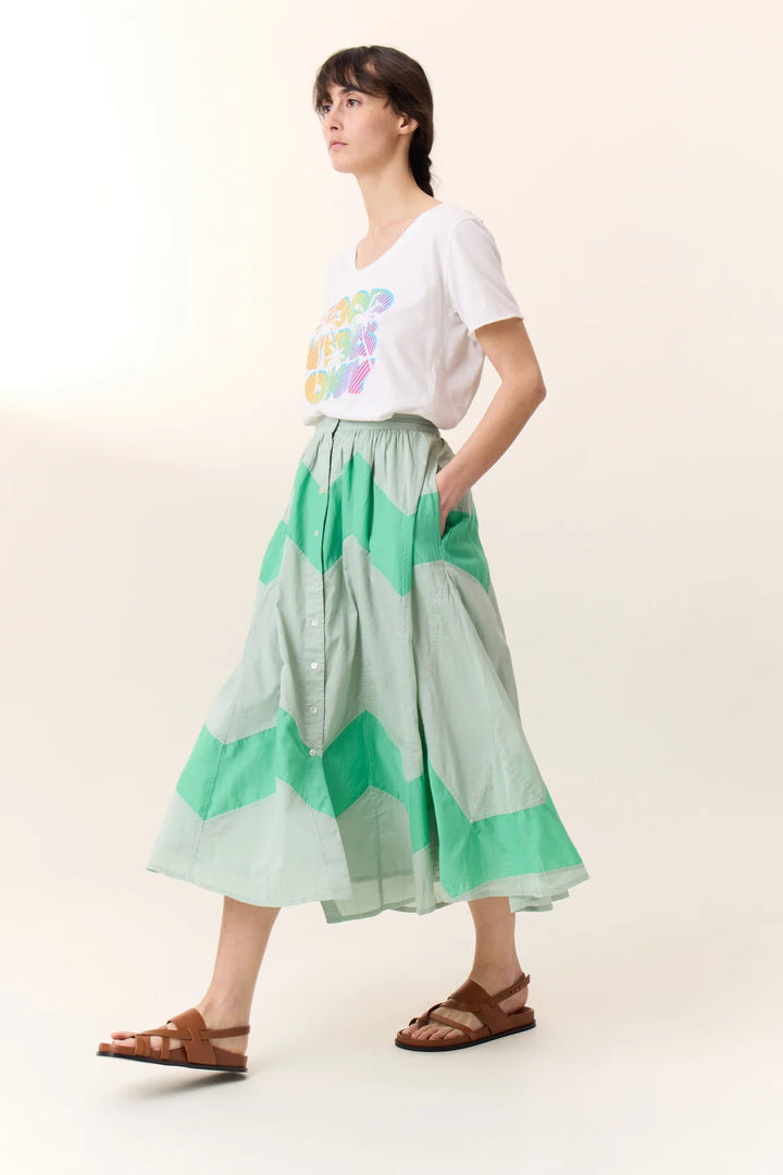 Jerem TC160 Patch-Green Long Skirt