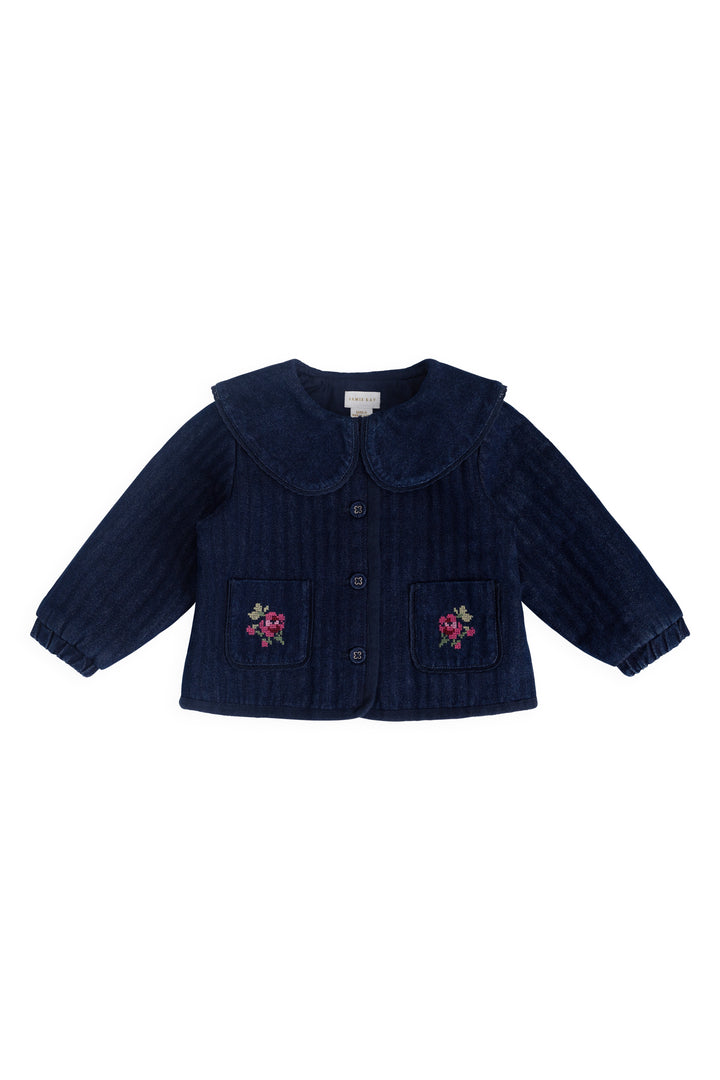 J366112128 Gracen Jacket - Deep Sea Denim Orchid Rose