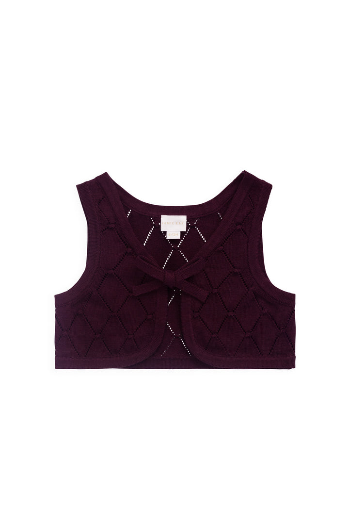 J367610607 Lilah Knitted Vest - Fig