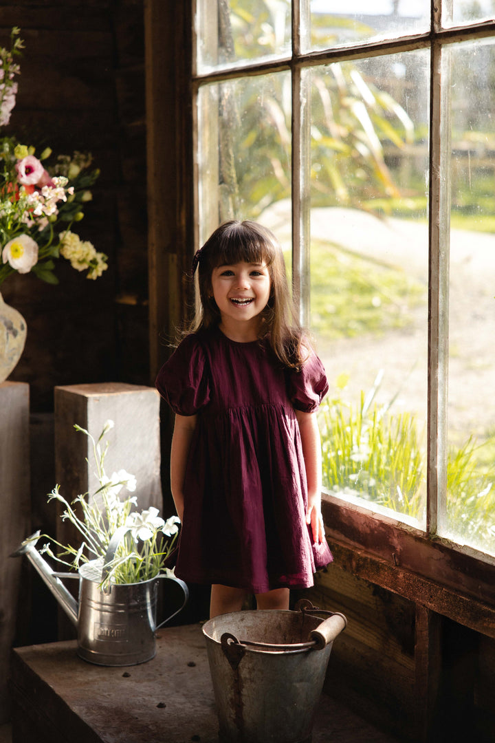 J343710607 Organic Cotton Frannie Dress - Fig