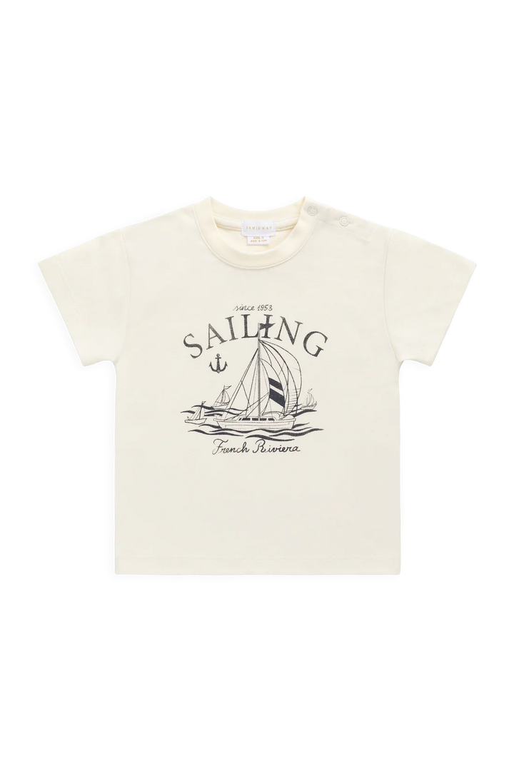 ORGANIC COTTON BJORN TEE - FRENCH RIVIERA ECLIPSE