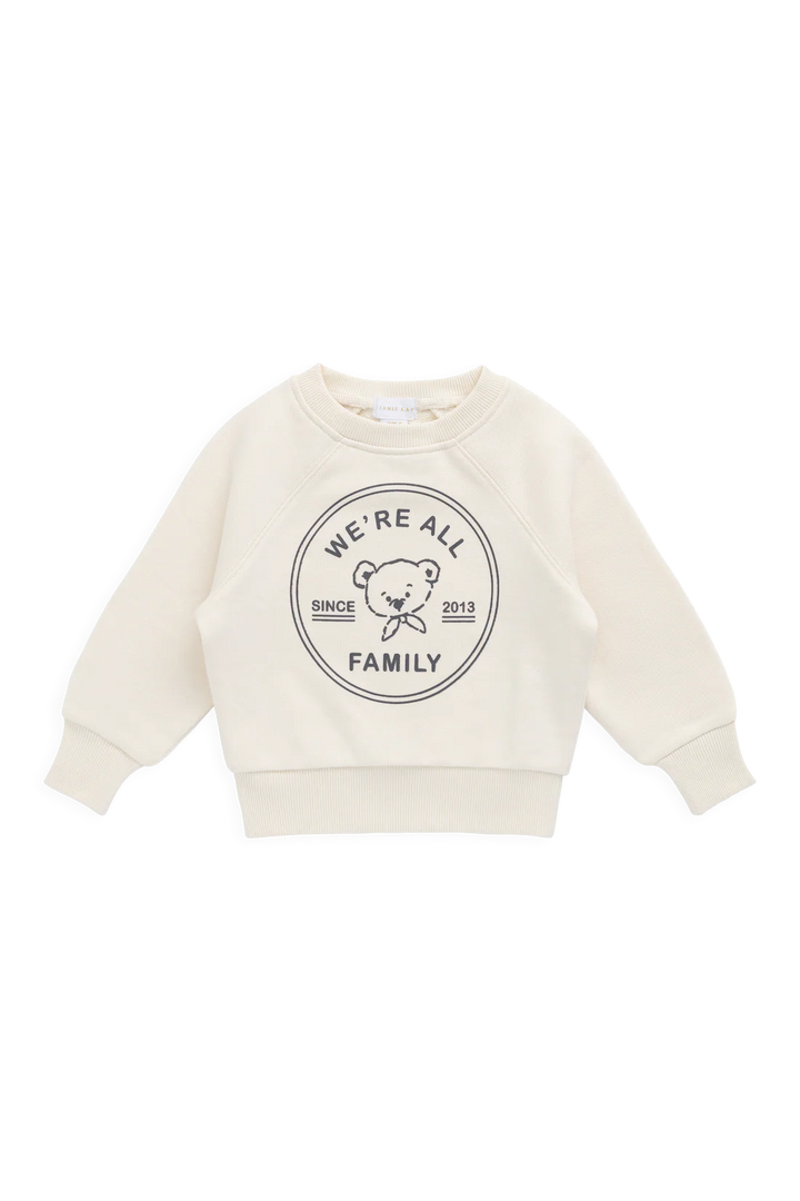 ORGANIC COTTON HAYES SWEATSHIRT - WE'RE ALL FAMILY CLOUD