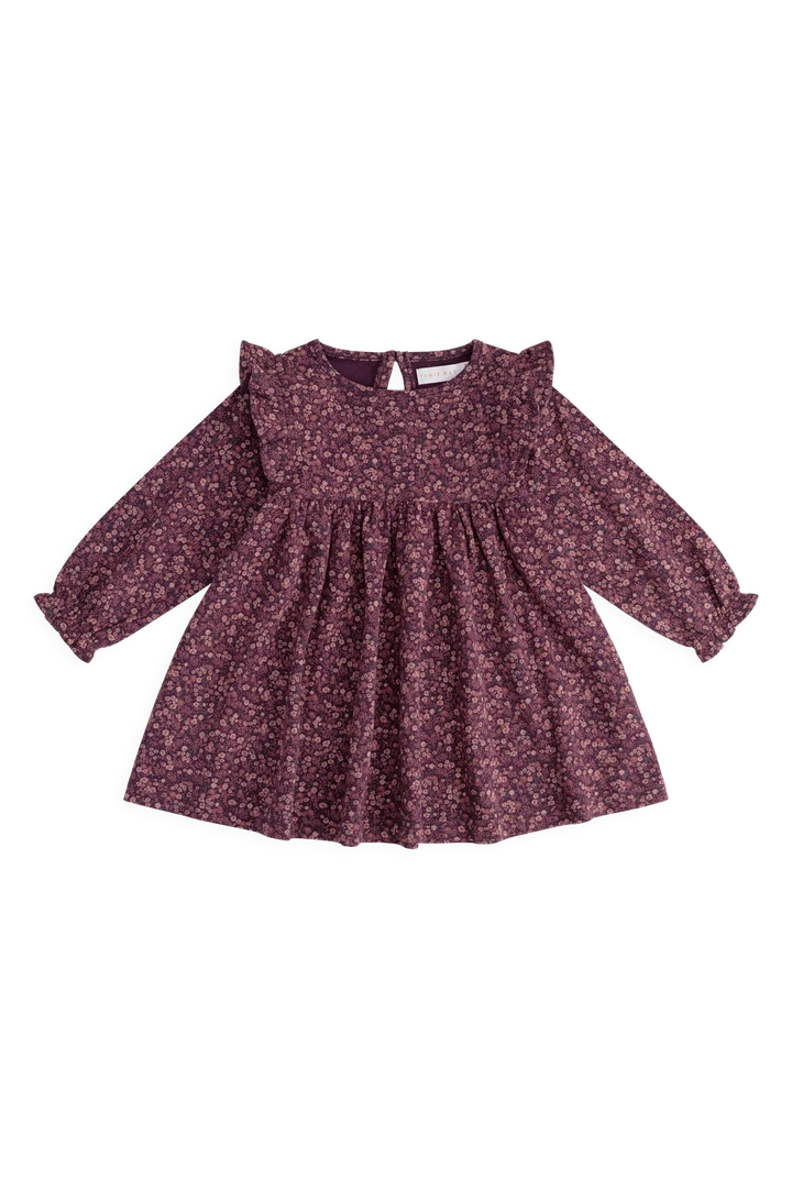 J213012049 Organic Cotton Frankie Dress - Fig Floral