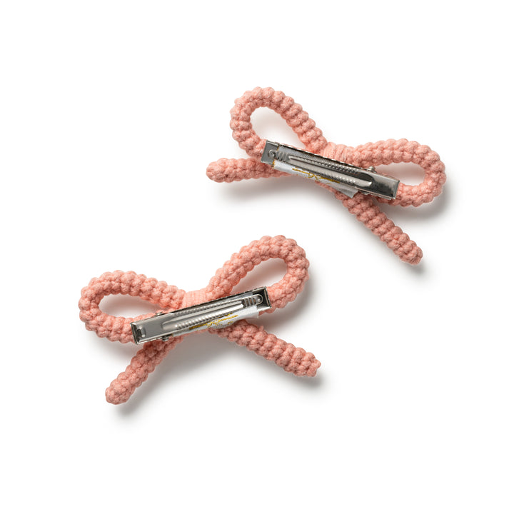 juliadc003-Juliana textured knit double clip set-ballet slipper