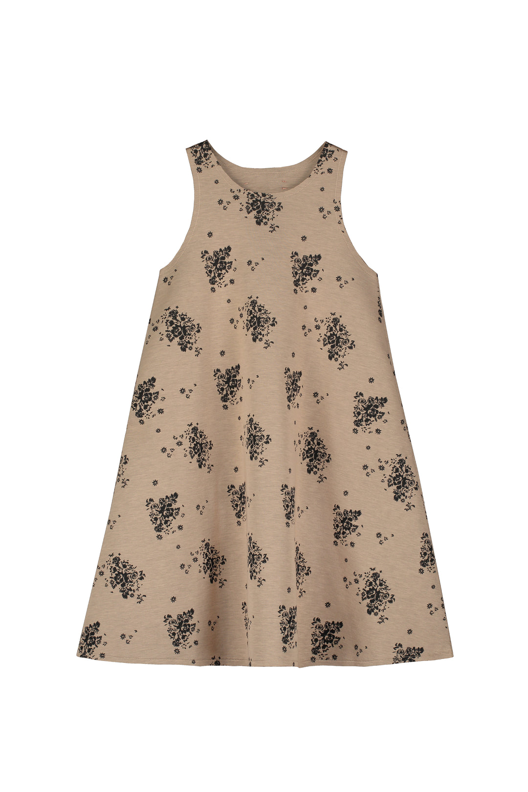 K025A 190-3013 Rosa Apron Dress - Camel & Black