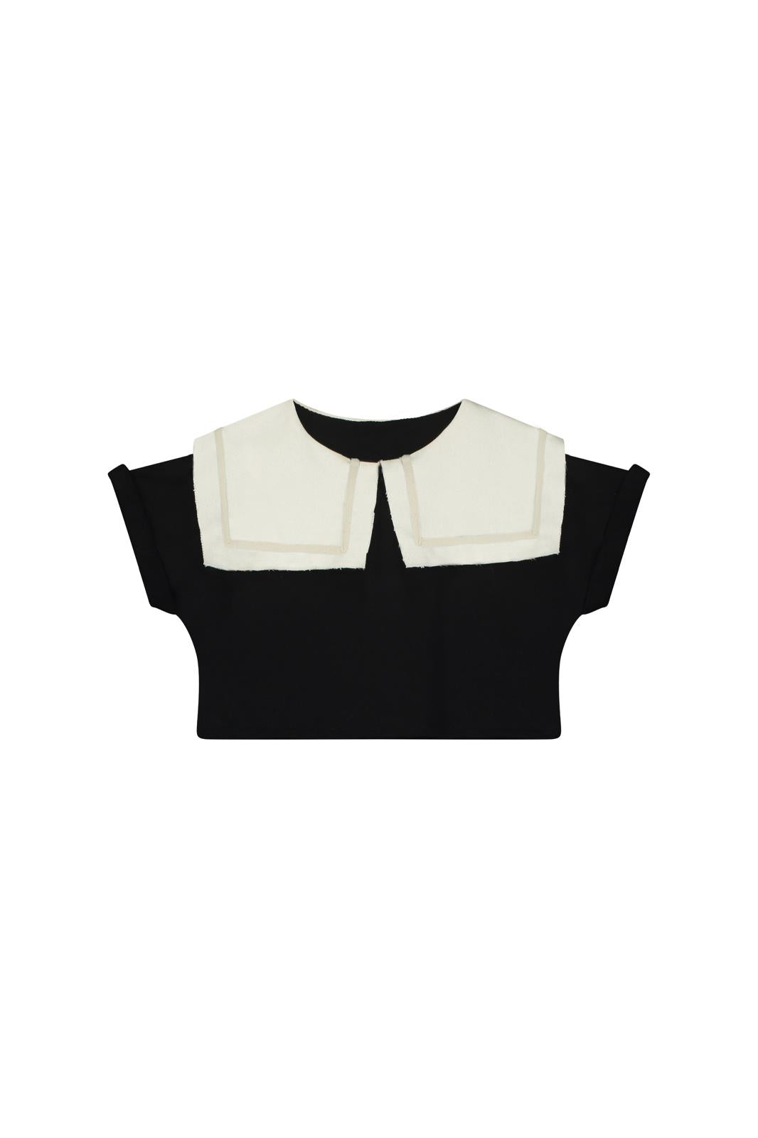 ODISSEY CROP SWEATSHIRT-Black