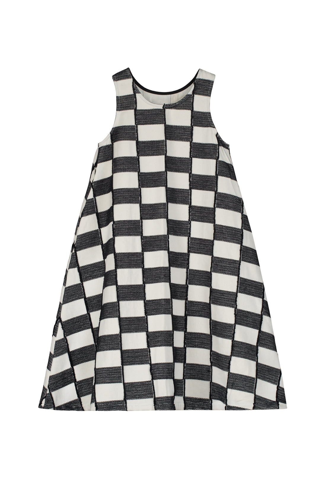 High Trail Apron Dress-Black & Cream