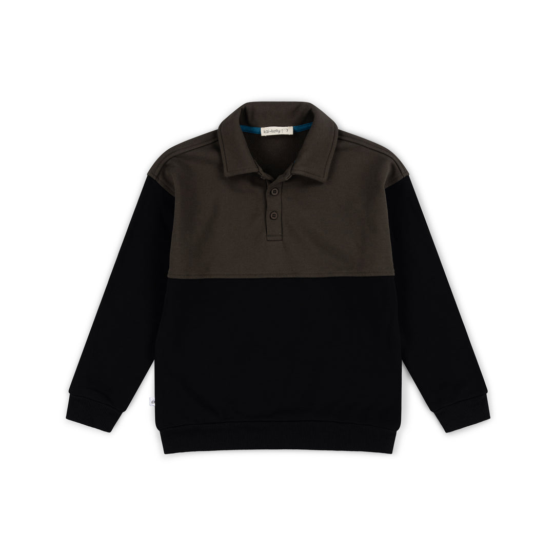 KK26-633 Between Lines Collar Sweatshirt Moss