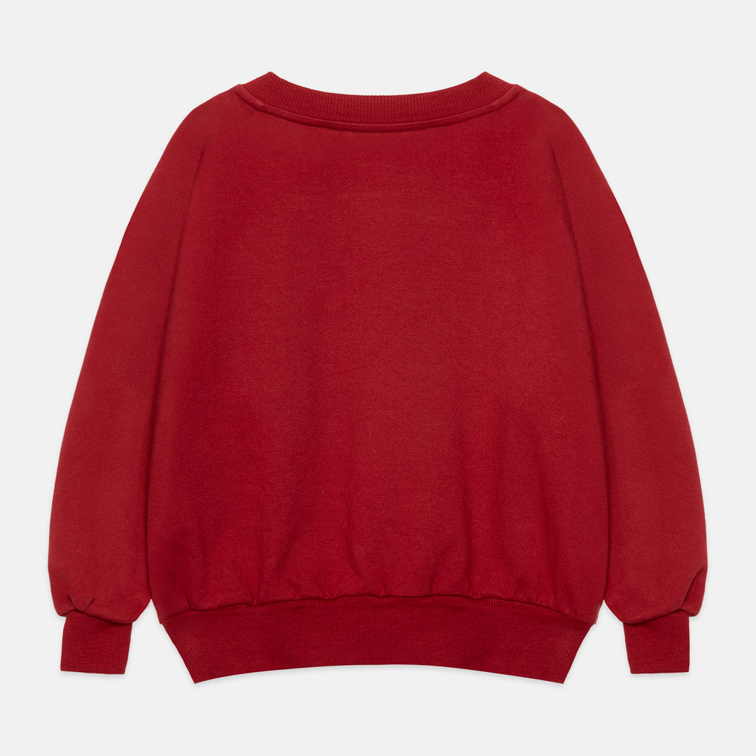 K26811 MESSY HAIR SWEATSHIRT - GRANATE