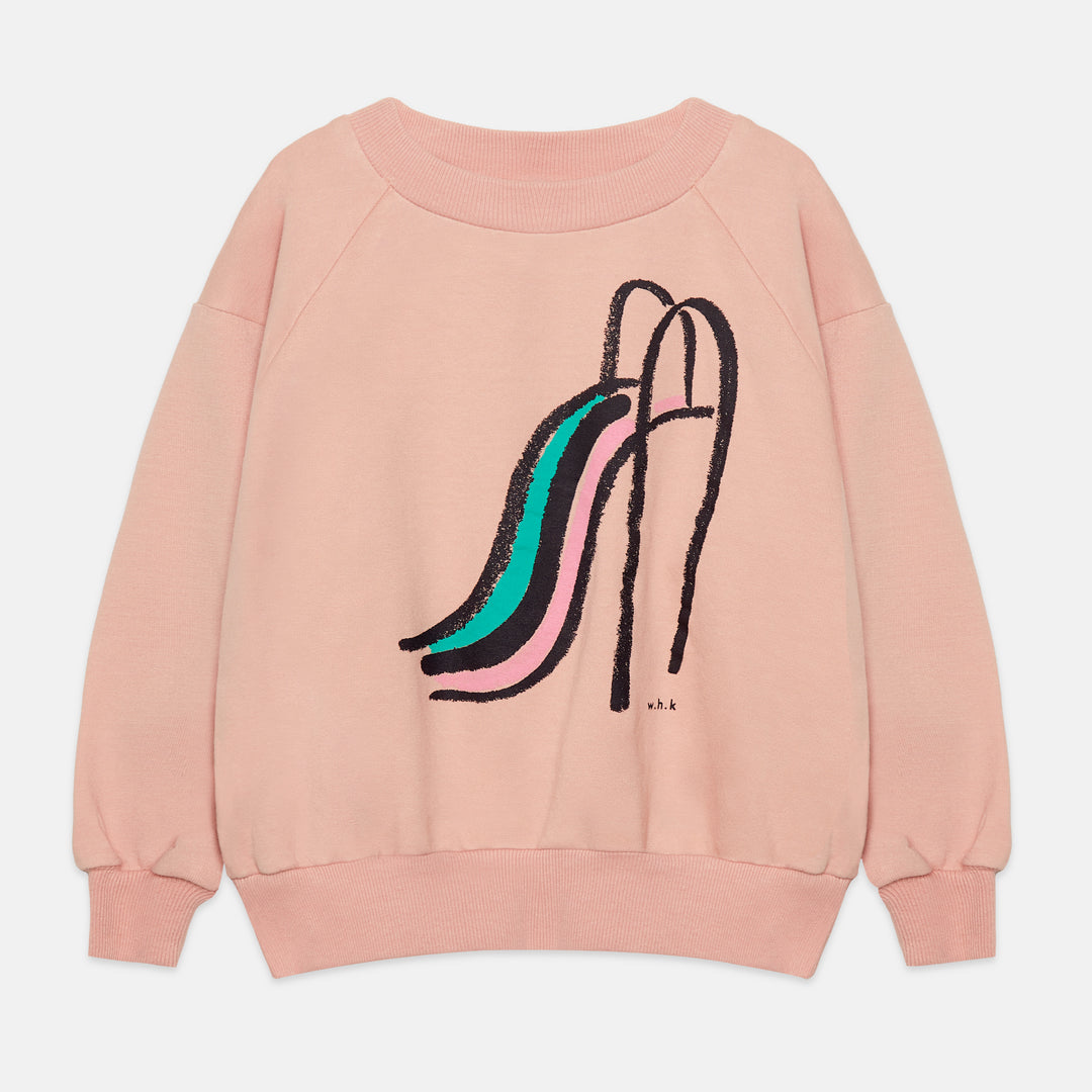 EXCLUSIVE SLIDE SWEATSHIRT IN PINK - PINK