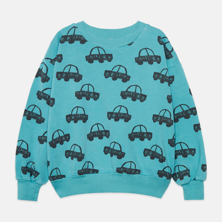 K26821 CARS ALL OVER SWEATSHIRT - TURQUESA