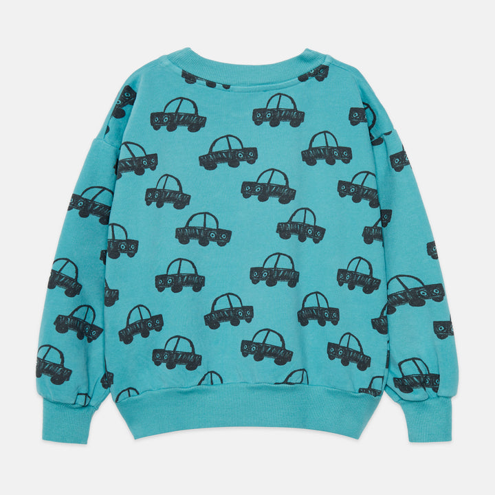 K26821 CARS ALL OVER SWEATSHIRT - TURQUESA