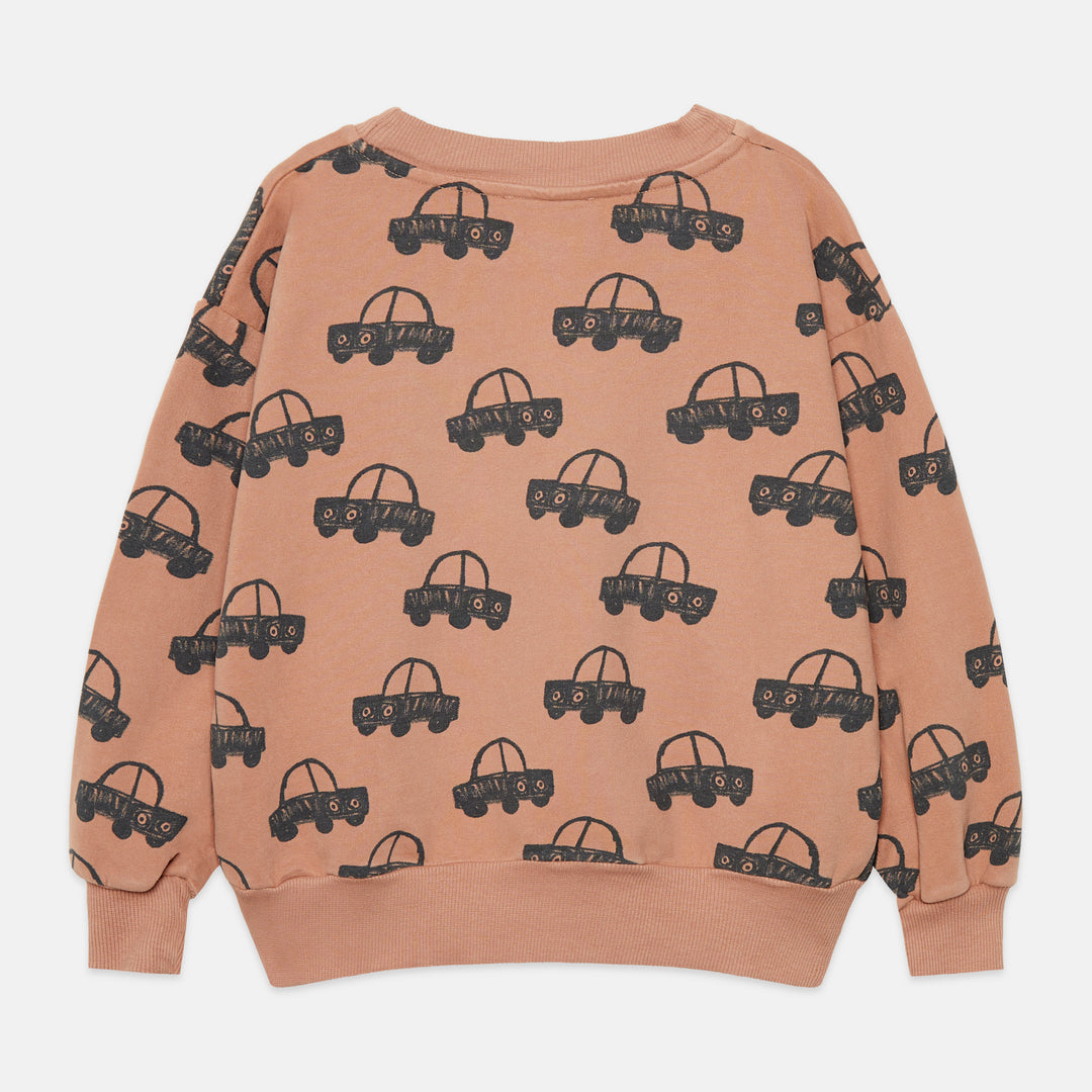 K26822 CARS ALL OVER SWEATSHIRT - CAMEL