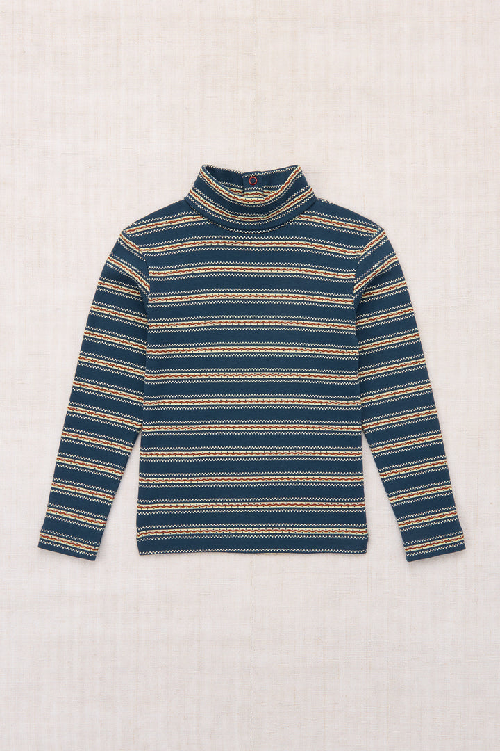 K3110F26-0E7 TURTLENECK - MARINE BLUE SGRAFFITO