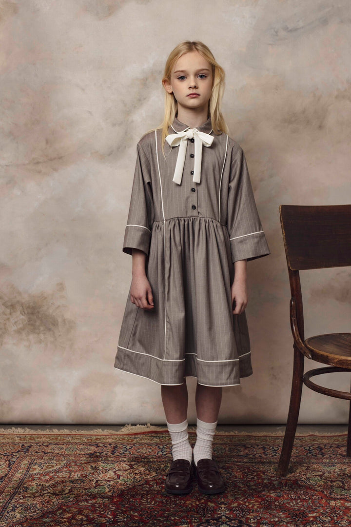 DRIFT DRESS SAND STRIPES