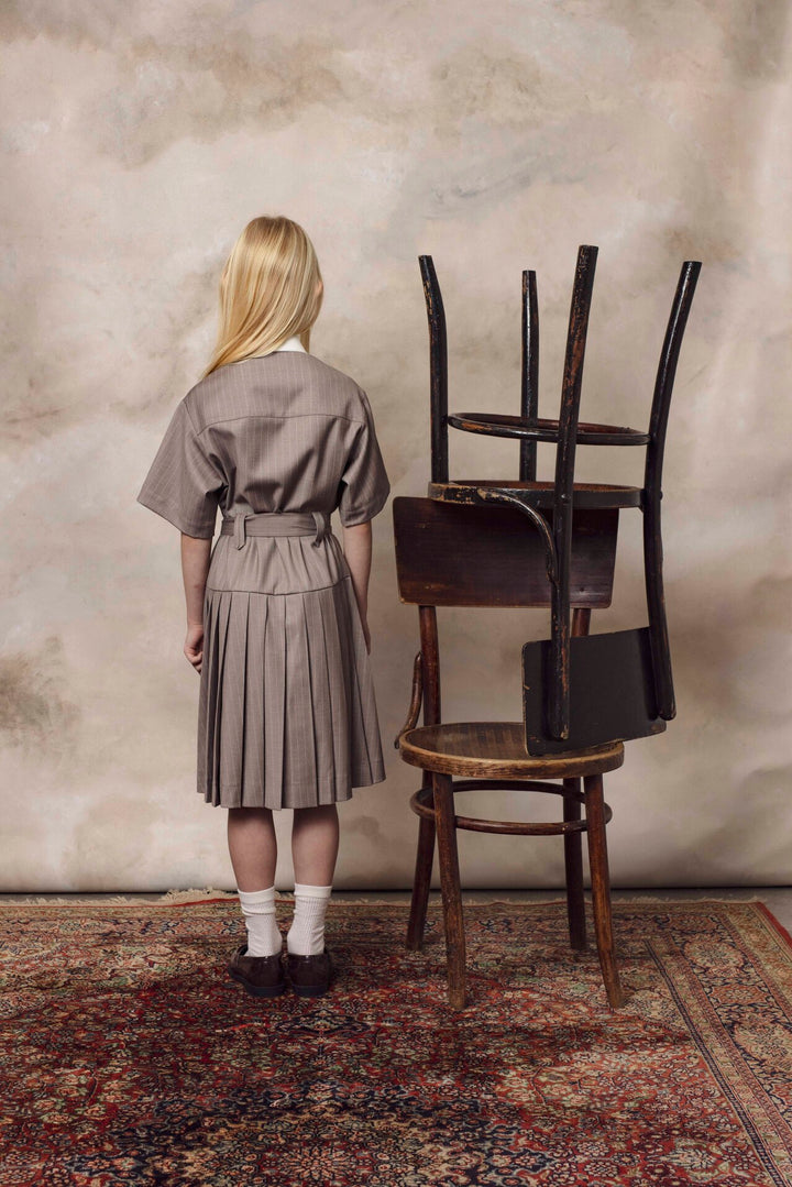 DEW DRESS SAND STRIPES
