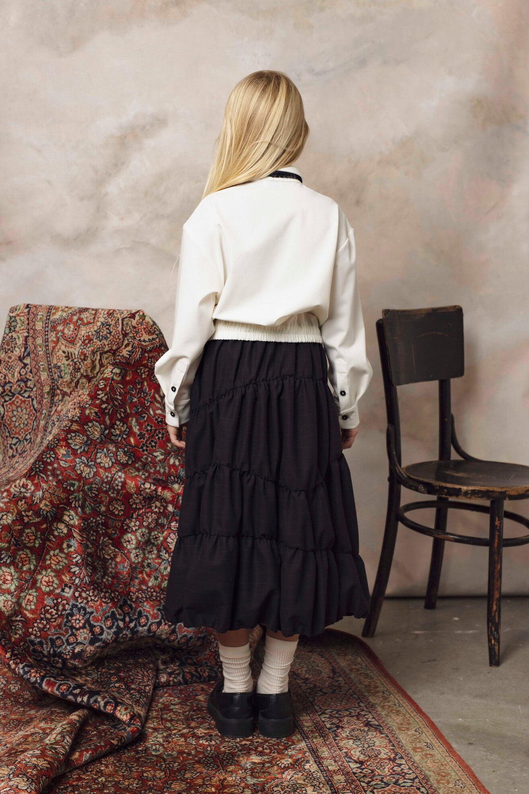 SNOW SKIRT BLACK STRIPES