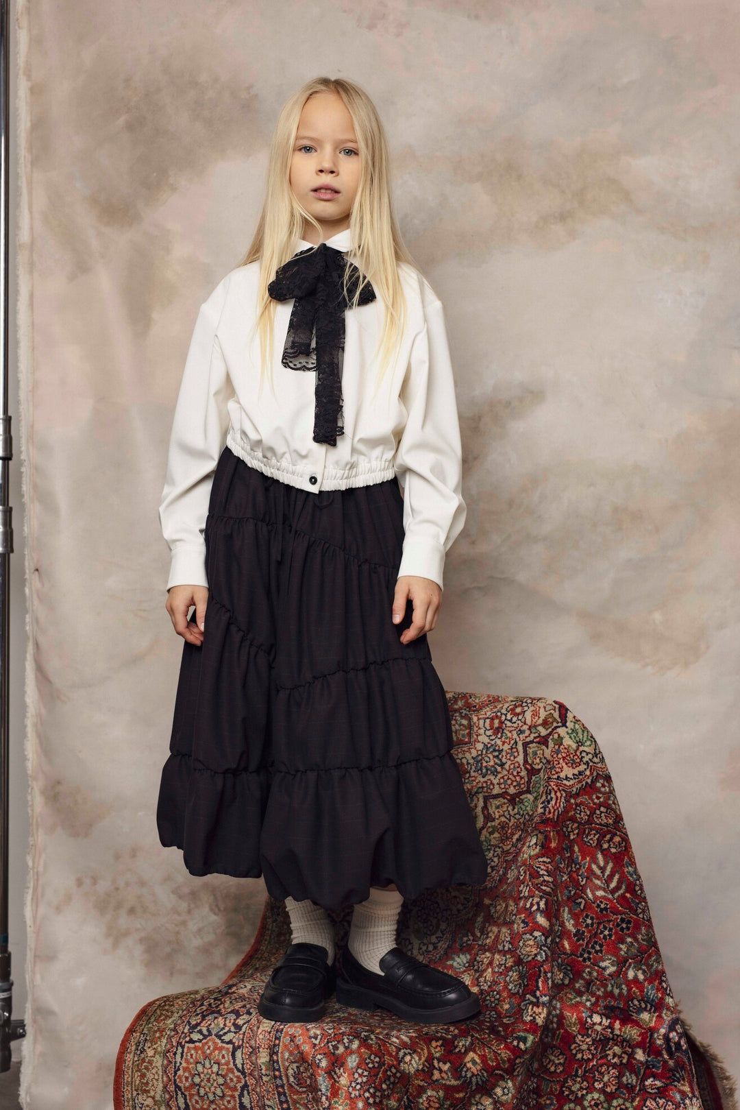 SNOW SKIRT BLACK STRIPES