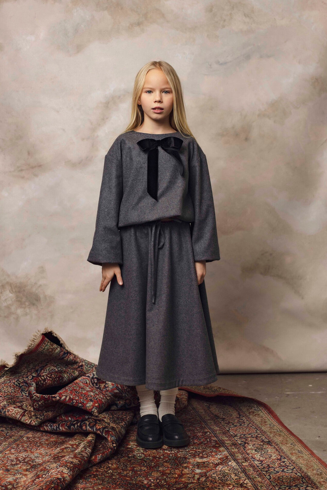 HALO JUMPER GREY WOOL TOP