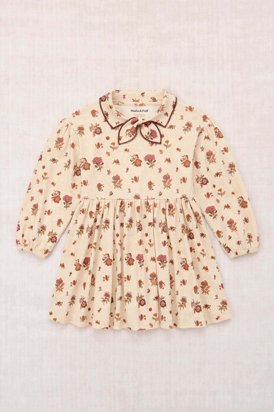 K3463F26-0F6 JUNIOR SCOUT DRESS - STRING/ANTIQUE ROSE HOLYOKE FLORAL