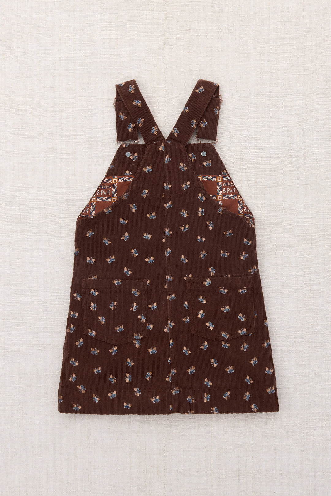 K5208F26-1AC CORDUROY JUMPER DRESS - DARK ROAST MARIPOSA