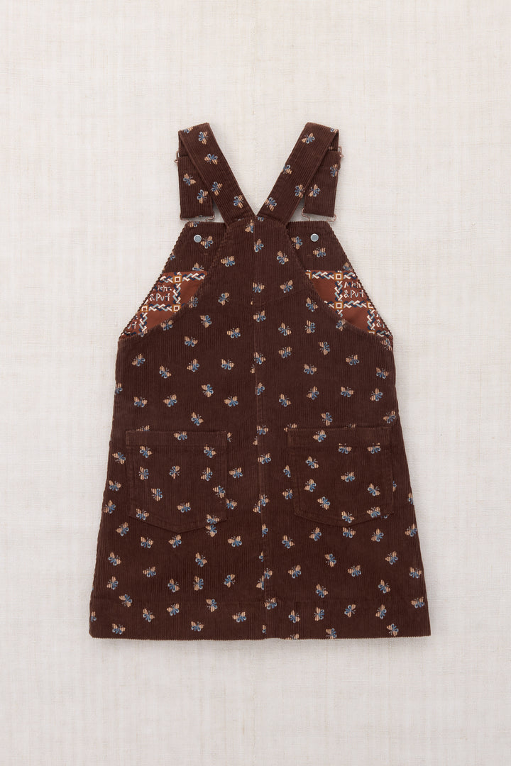 K5208F26-1AC CORDUROY JUMPER DRESS - DARK ROAST MARIPOSA