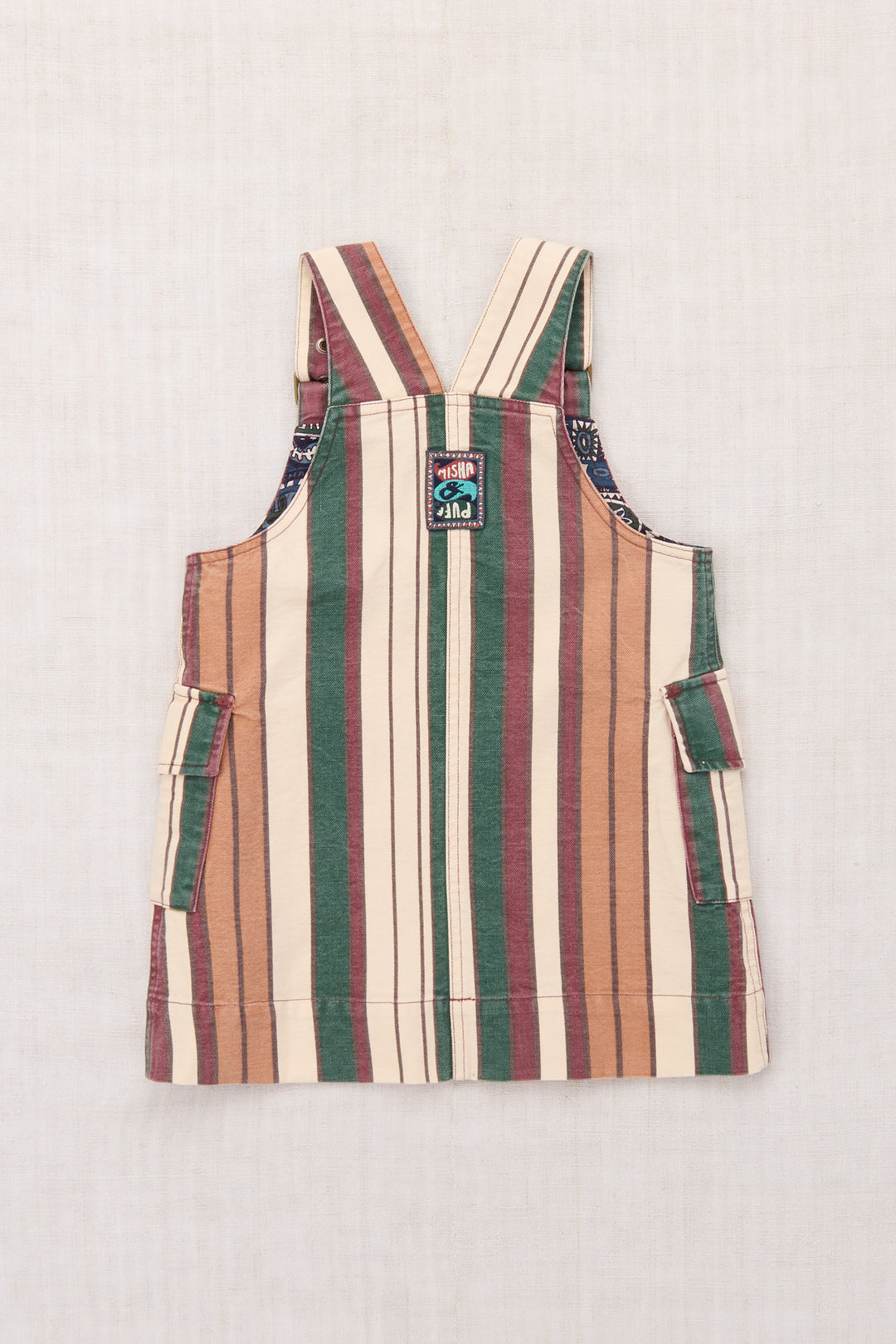 K5239F26-1BA CANVAS BUCKLE JUMPER DRESS - STRING AFTERSCHOOL STRIPE